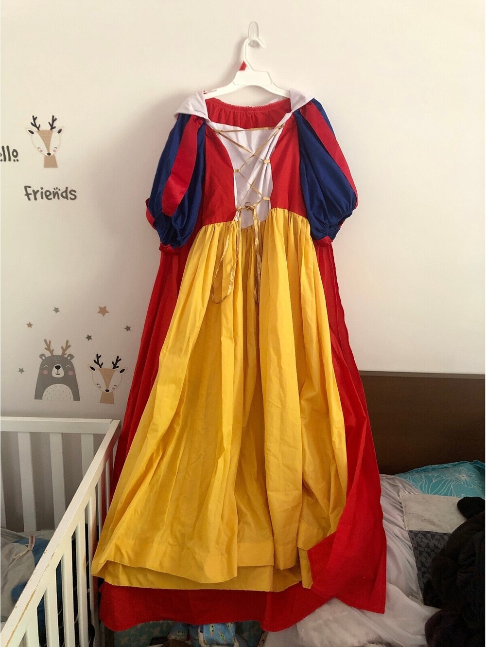 Snow White Halloween Costume Adult S Dress Cape Sturdy Quality 42/38cm Princess